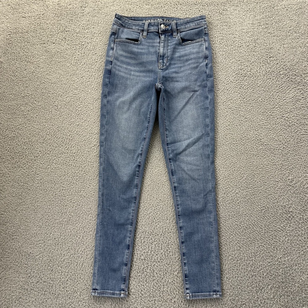 American Eagle Super Hi Rise Jegging Jeans Stretch Preppy Women's 4 x 28